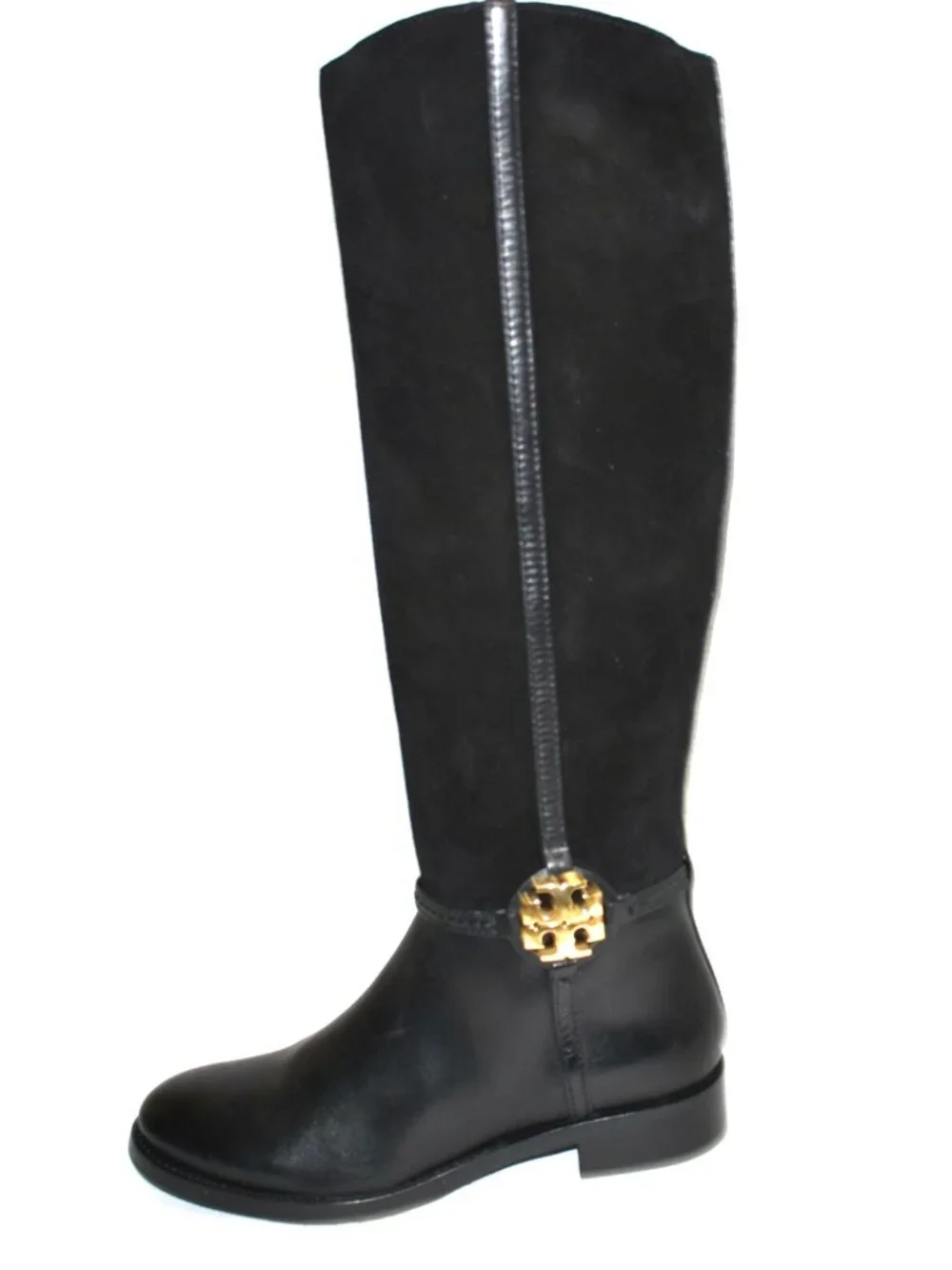 Tory Burch Miller Knee High Boot Black Suede Size 5 M 57752